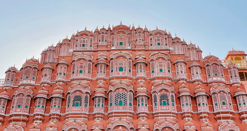 Scenic view of Hawa Mahal in Jaipur